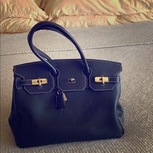 Black Leather Satchel